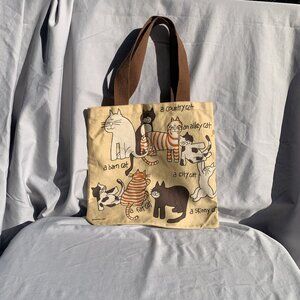 BAG - Vintage Freelance 1978 CAT Yellow Tote Bag Alley, City, Skinny, Fat, Barn